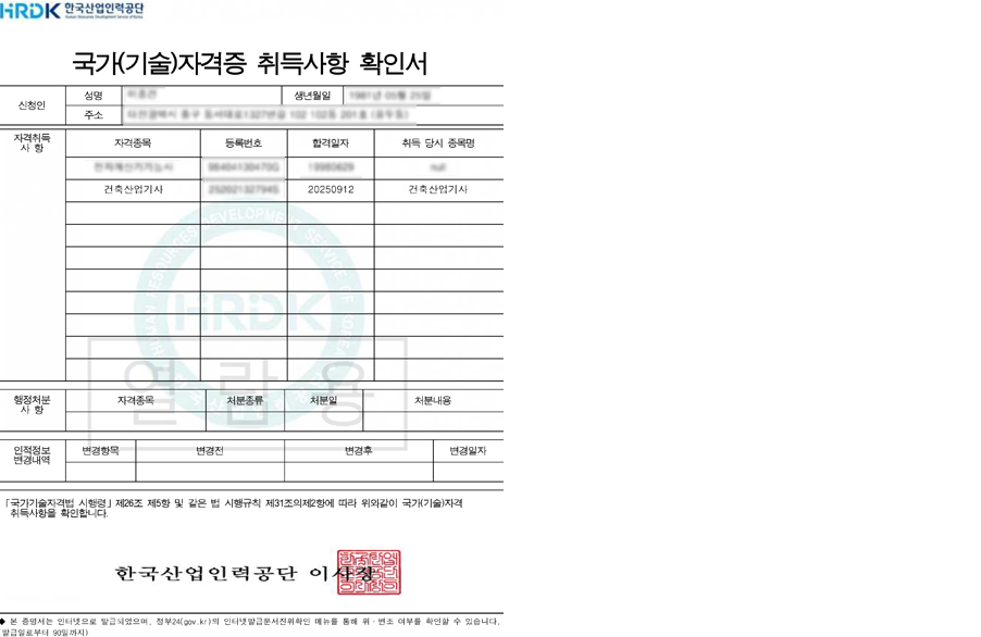 합격증